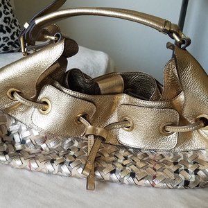 Burberry Handbag - Gold Metallic - holiday/shoulder bag
